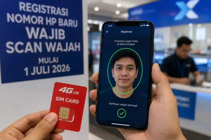Registrasi Nomor HP Baru Wajib Verifikasi Wajah Pekan Depan